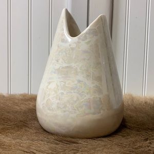 McCoy Mother of Pearl Luster Cascade Line Vase 9”